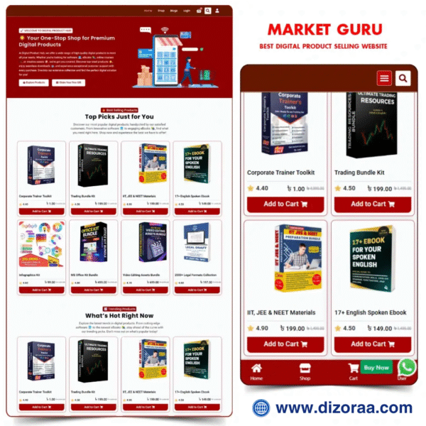 Digital Product Website - Ready Website